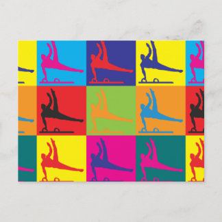 Gymnastics Pop Art Postcard
