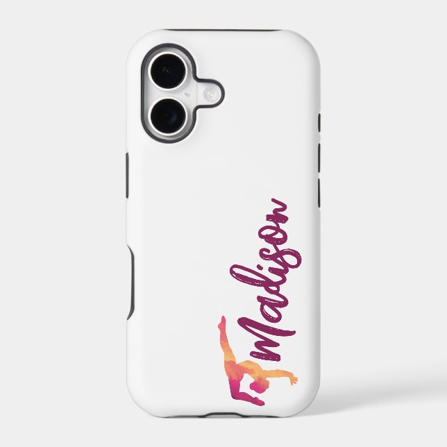 Gymnastics Pose | Monogram Name Script (Back)