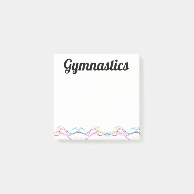 Gymnastics Post-It Notes 3x3 Swirls of Colour (Front)