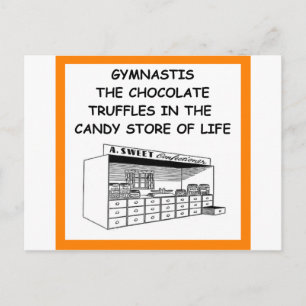 gymnastics postcard