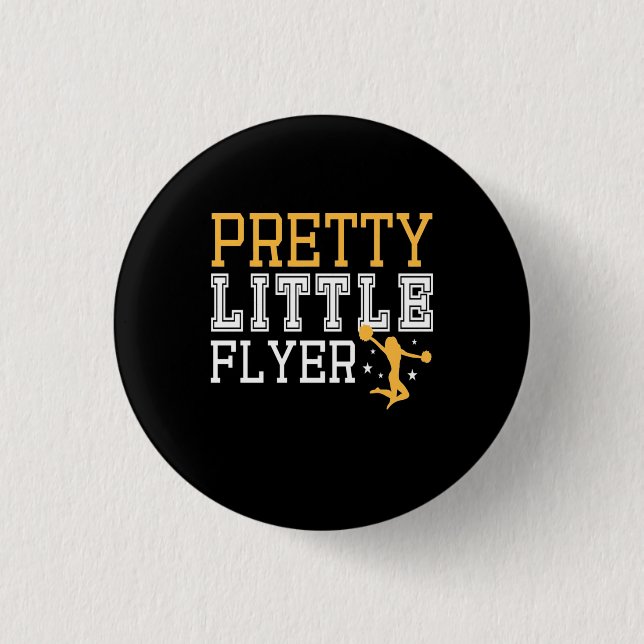 Gymnastics Pretty Little Flyer 1 Inch Round Button (Front)