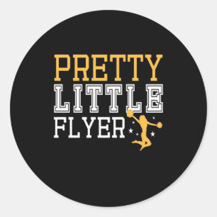 Gymnastics Pretty Little Flyer Classic Round Sticker