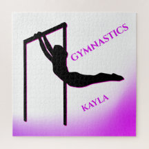 Gymnastics Purple and White Personalized 