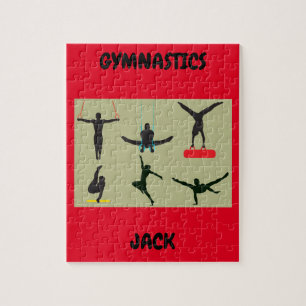 "GYMNASTICS puzzle for boys with personalized name