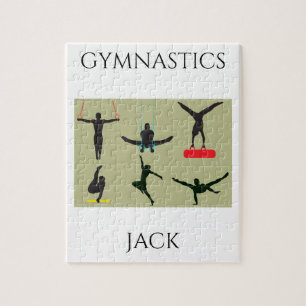 "GYMNASTICS puzzle for boys with personalized name