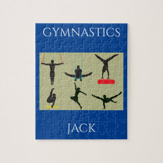 "GYMNASTICS puzzle for boys with personalized name