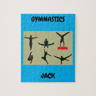 "GYMNASTICS puzzle for boys with personalized name