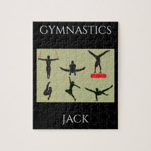 "GYMNASTICS puzzle for boys with personalized name