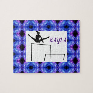 Gymnastics puzzle for girls personalized.