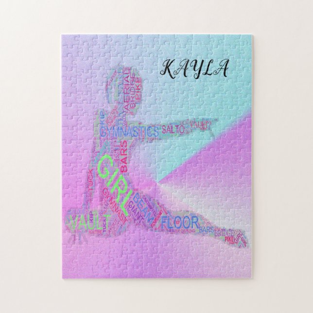 GYMNASTICS PUZZLE PERSONALIZED! (Vertical)
