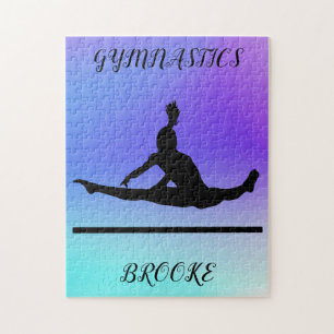 GYMNASTICS PUZZLE with gymnast & custom name.