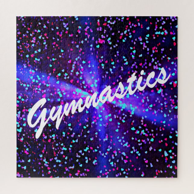 Gymnastics Puzzle with Tiny Hearts (Vertical)