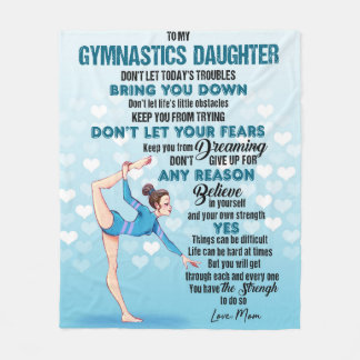 GYMNASTICS QUILT - DON'T LET TODAY'S TROUBLES FLEECE BLANKET