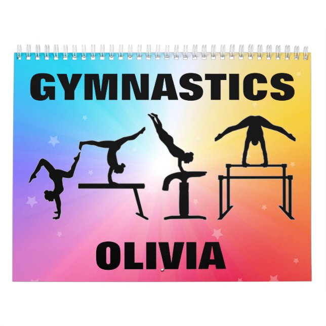 Gymnastics Rainbow Stars Calendar (Cover)