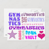 Gymnastics Repeating Postcard (Front/Back)