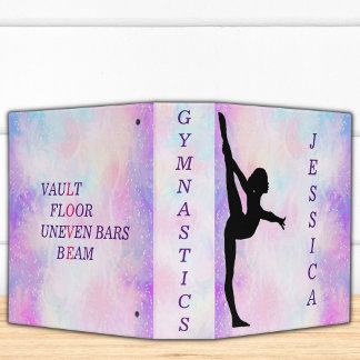 Gymnastics School Binder for Girls Personalized