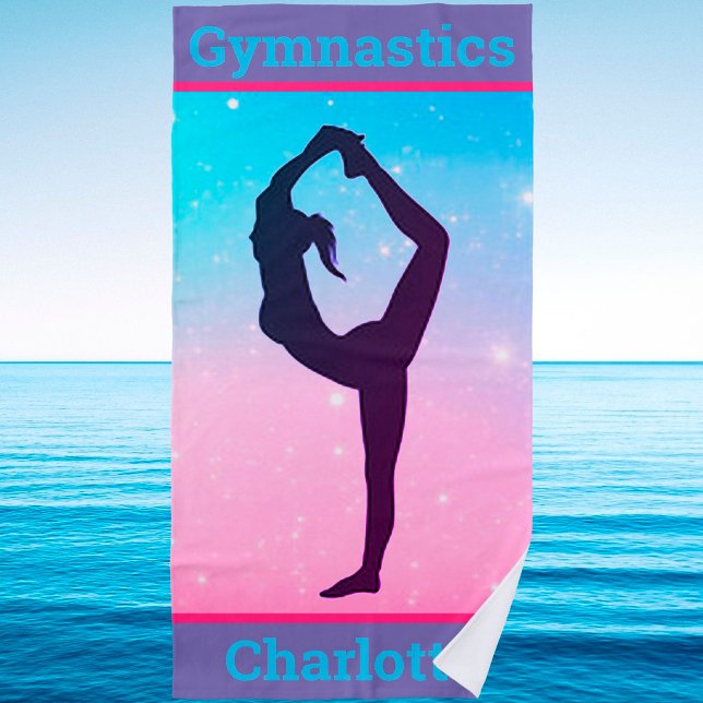 Gymnastics Scorpion Pastel Beach Towel w/ Name (Creator Uploaded)