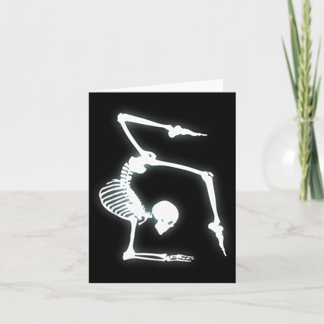 Gymnastics Shirts Funny Skeleton Costume For Card (Front)