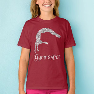 Gymnastics Silver Shimmer Back Handspring T-Shirt