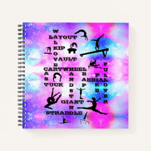 Gymnastics Skills Personalized Spiral Notebook