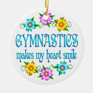 Gymnastics Smiles Ceramic Ornament