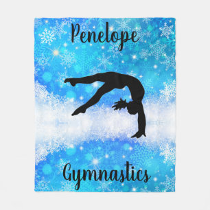 Gymnastics Snowflake   Fleece Blanket