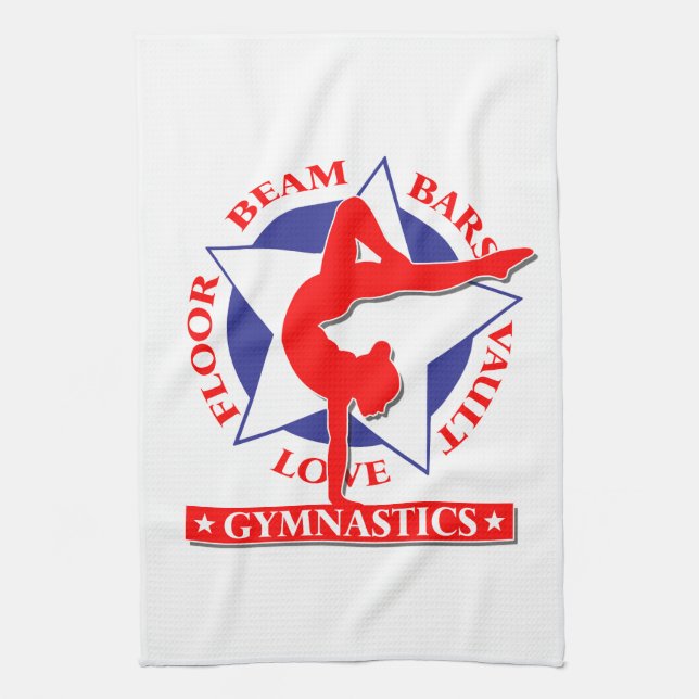 Gymnastics Star Kitchen Towel (Vertical)