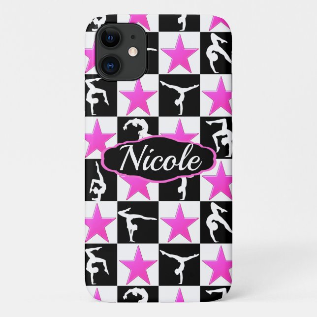 GYMNASTICS STAR POSES PERSONALIZED Case-Mate iPhone CASE (Back)