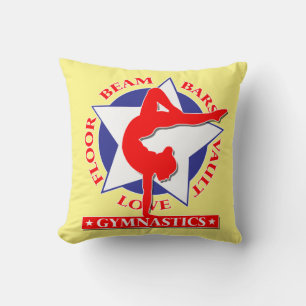 Gymnastics Star Throw Pillow