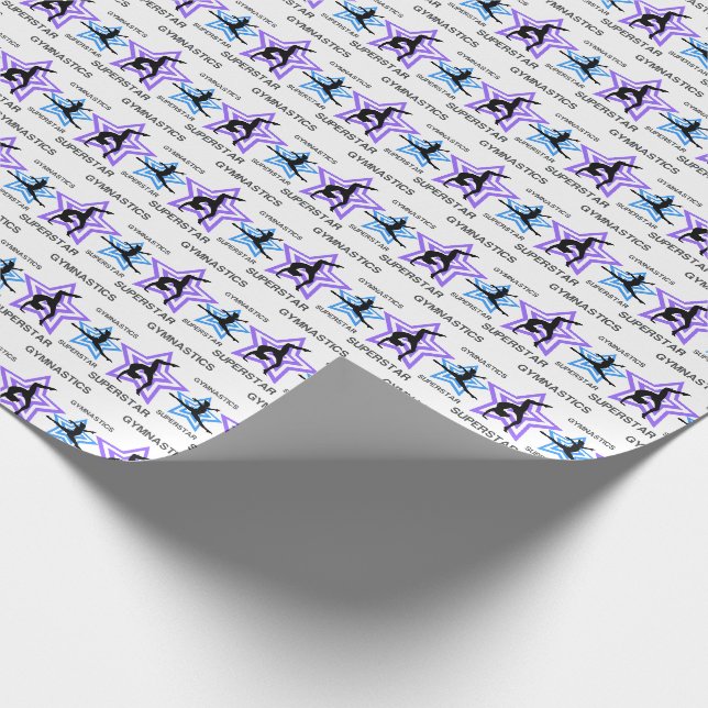 Gymnastics Superstar Wrapping Paper (Corner)