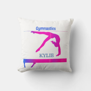 GYMNASTICS throw pillow. Personalized name! Throw Pillow
