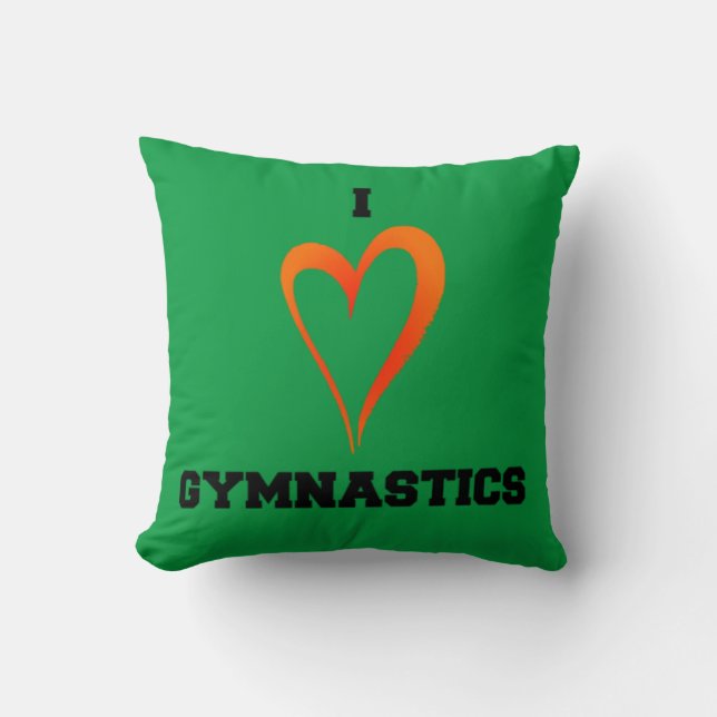 Gymnastics throw pillow. throw pillow (Front)
