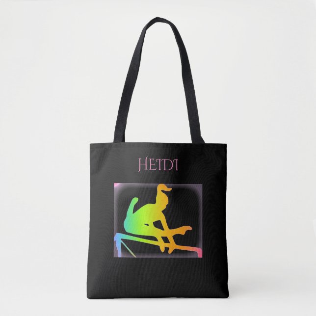 GYMNASTICS TOTE BAG WITH CUSTOM NAME! (Front)