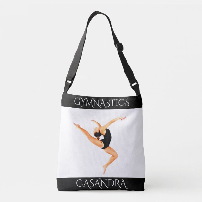 Gymnastics tote! Personalized name. Crossbody Bag (Back)
