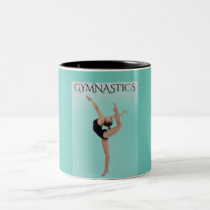 Gymnastics two toned coffee mug. Two-Tone coffee mug