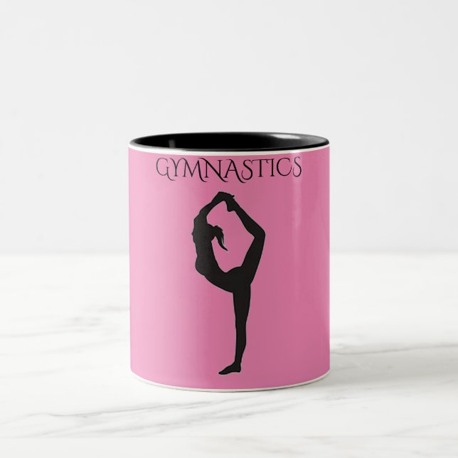 Gymnastics two toned coffee mug. Two-Tone coffee mug (Center)