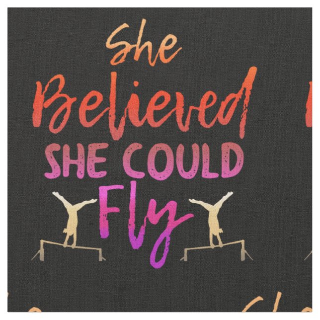 Gymnastics Uneven Bars - Believed She Could Fly Fabric (Close Up)