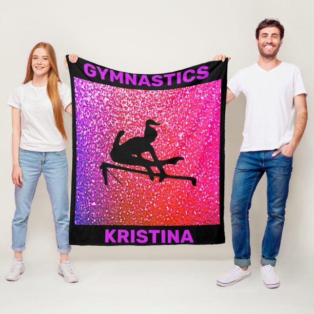 Gymnastics Uneven Bars Fleece Blanket (In Situ)