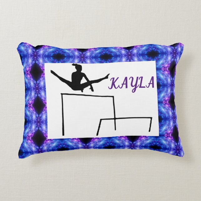 Gymnastics uneven bars throw pillow. accent pillow (Front)