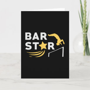 Gymnastics Unven Bar Star Acrobat Mat Gymnast Card