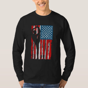 Gymnastics Usa Flag Gymnast Mom Dad Parent Us Gymn T-Shirt