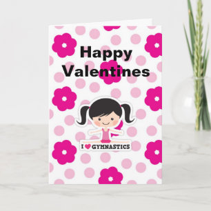 Gymnastics Valentine's Day Greeting Card