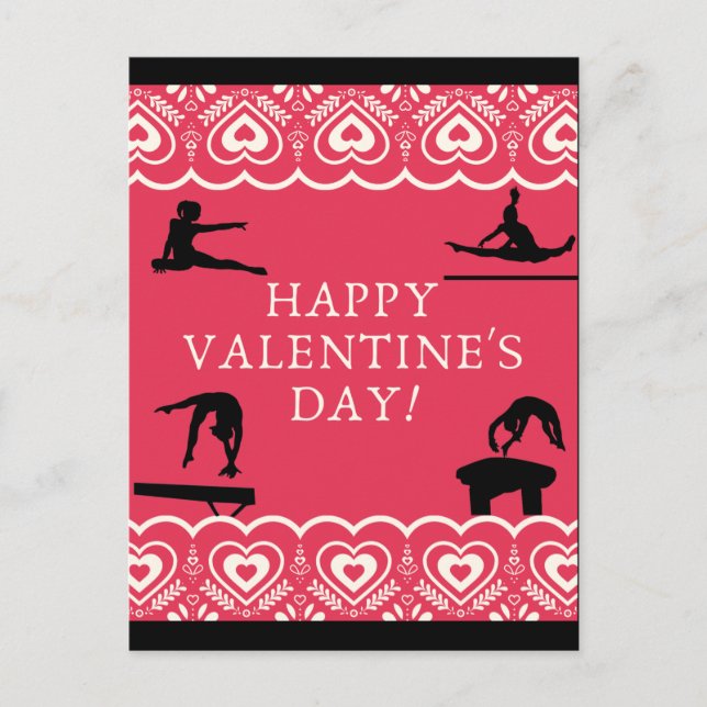 Gymnastics Valentine's Postcard (Front)