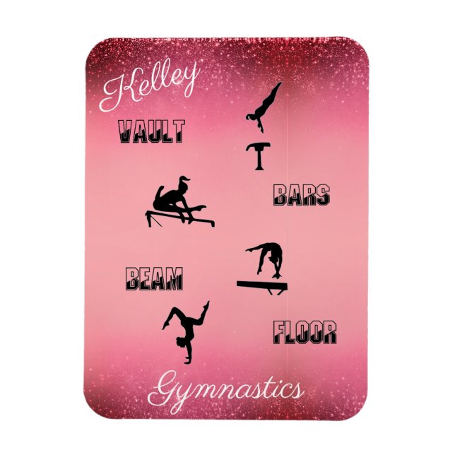 Gymnastics Vault, Bars, Beam, Floor Custom Magnet (Vertical)