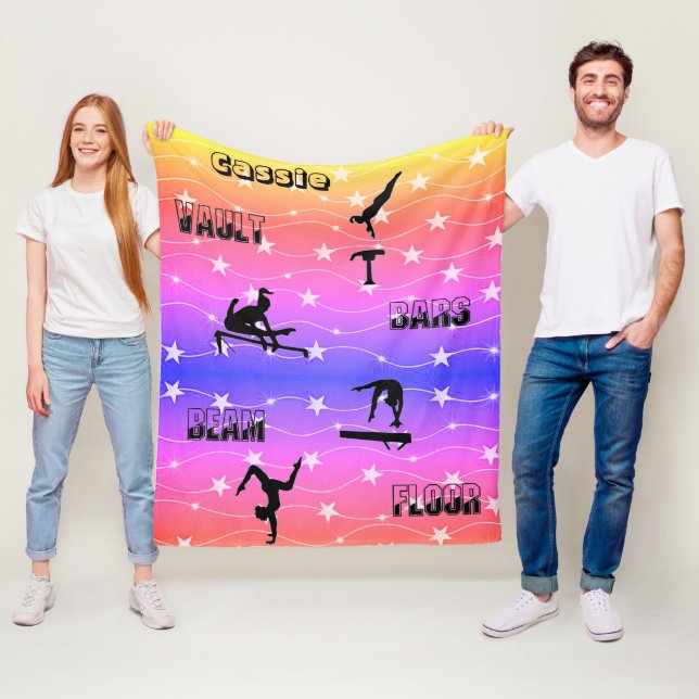 Gymnastics Vault, Bars, Beam, Floor Fleece Blanket (In Situ)