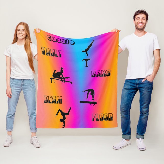 Gymnastics Vault, Bars, Beam, Floor Fleece Blanket (In Situ)