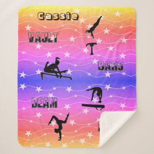 Gymnastics Vault, Bars, Beam, Floor Sherpa Blanket