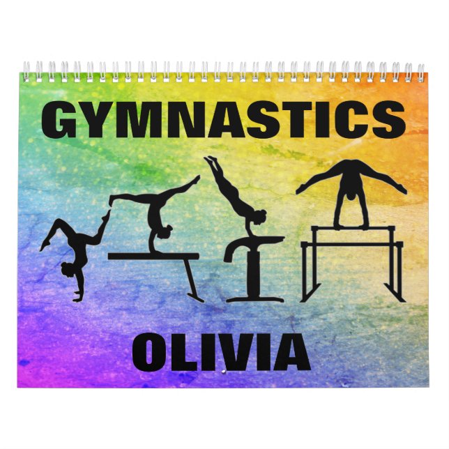 Gymnastics Vintage Rainbow Calendar (Cover)