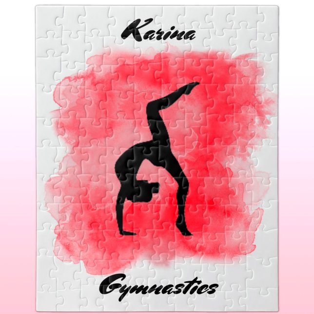 Gymnastics Watercolor Splash Personalized   Jigsaw Puzzle (Creator Uploaded)