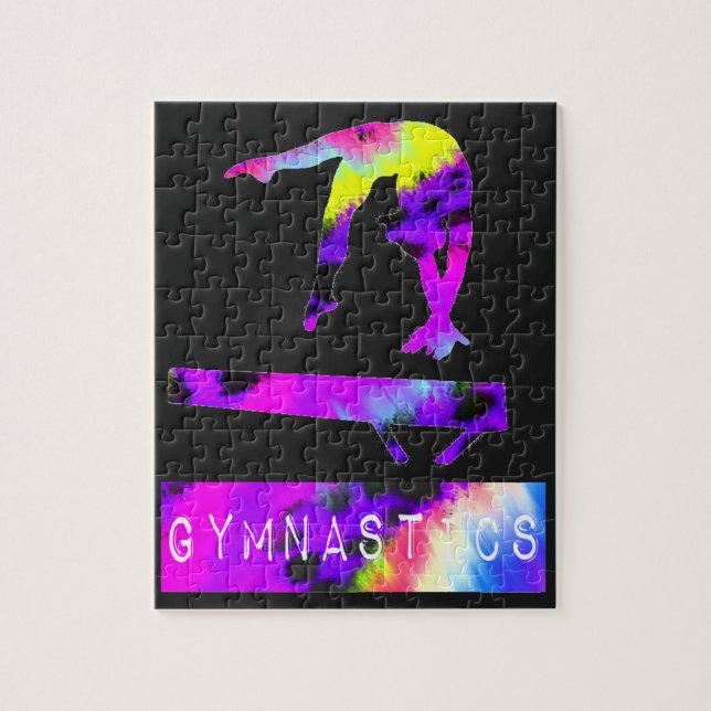 Gymnastics Wild Animal Print Balance Beam   Jigsaw Puzzle (Vertical)